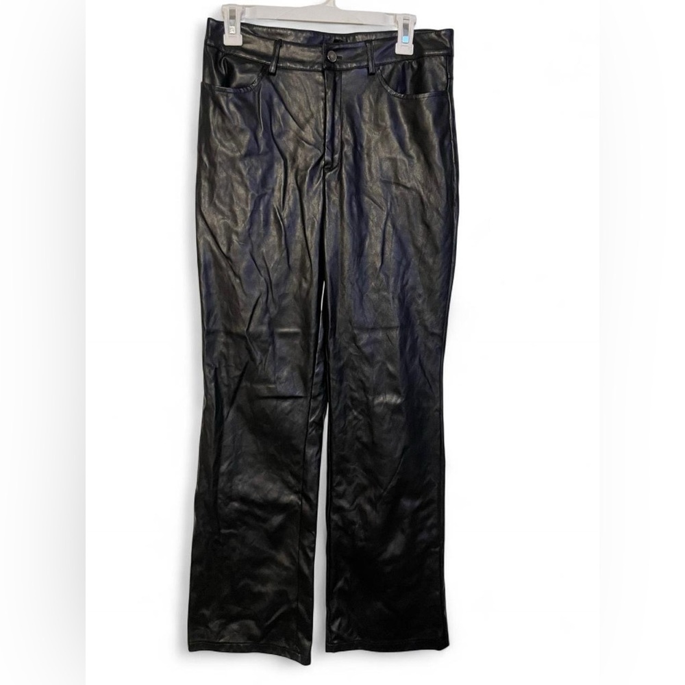 SHEIN Black Faux Leather Pants